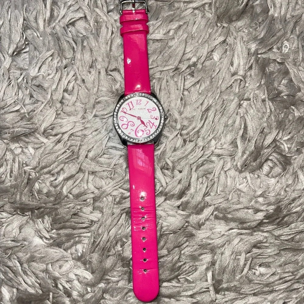 Pink Rhinestone Betsey Johnson Watch!